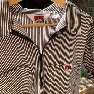 BEN DAVIS HALF ZIP WORKSHIRT SZ LARGE